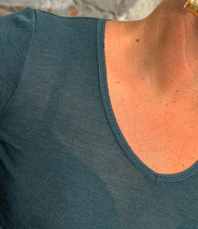 LIVING CRAFTS wol zijde longsleeve biologische wol SEA