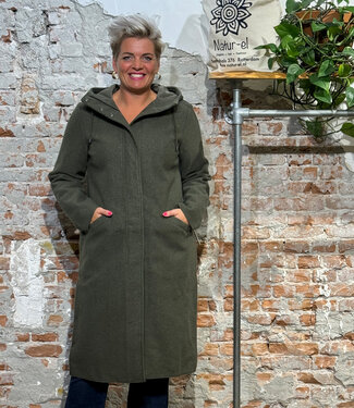 LangerChen LANGERCHEN lange wollen trenchcoat MILPORT TIJM