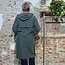 LANGERCHEN lange wollen trenchcoat MILPORT SAGE