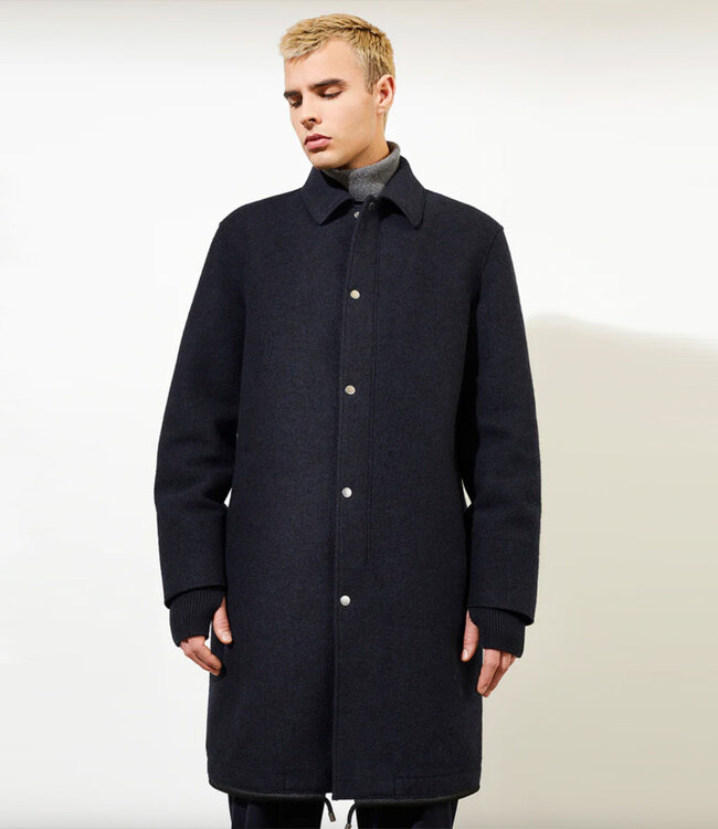 LANGERCHEN wollen parka jas voor heren STRAITON NAVY