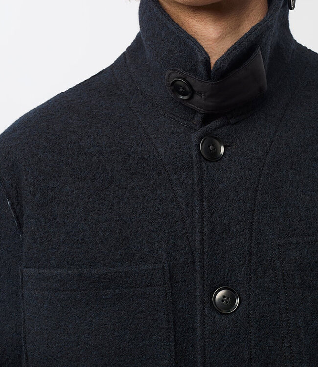 LANGERCHEN sportieve korte wollen jas LUCAN CARBON