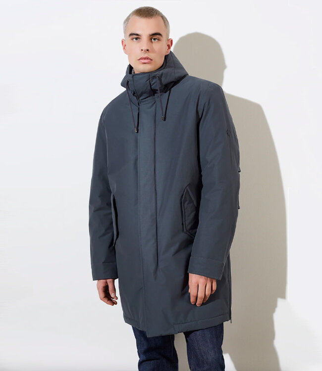 LANGERCHEN duurzame parka jas DARKIN GRAPHITE