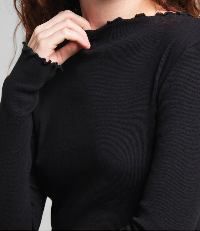 DEDICATED rib shirt RYD BLACK  van biologisch katoen