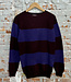 HARLEY gestreepte wollen trui WIZZARD VIOLET van pure wol
