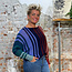 Gestreepte ALPACA trui met vleermuismouwen COLETTE MULTI