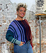 Gestreepte ALPACA trui met vleermuismouwen COLETTE MULTI