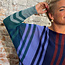 Gestreepte ALPACA trui met vleermuismouwen COLETTE MULTI