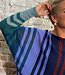 Gestreepte ALPACA trui met vleermuismouwen COLETTE MULTI