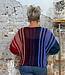 Gestreepte ALPACA trui met vleermuismouwen COLETTE MULTI