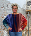 Gestreepte ALPACA trui met vleermuismouwen COLETTE MULTI