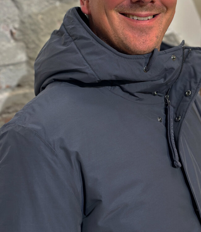 LANGERCHEN duurzame parka jas DARKIN GRAPHITE