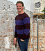 HARLEY gestreepte wollen trui WIZZARD VIOLET van pure wol