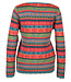 FLOMAX puur wollen v-hals vest ROSALIA MULTI