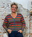 FLOMAX puur wollen v-hals vest ROSALIA MULTI