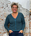 Flomax FLOMAX puur wollen v-hals vest TILDA BLUE