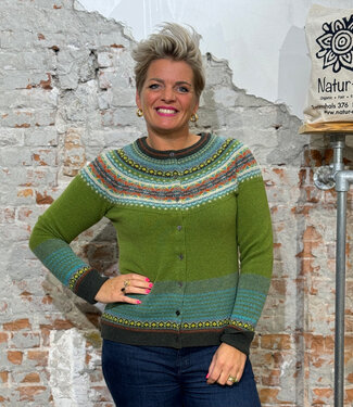 Eribé ERIBÉ merino wollen ALPINE VEST met angora MOSS