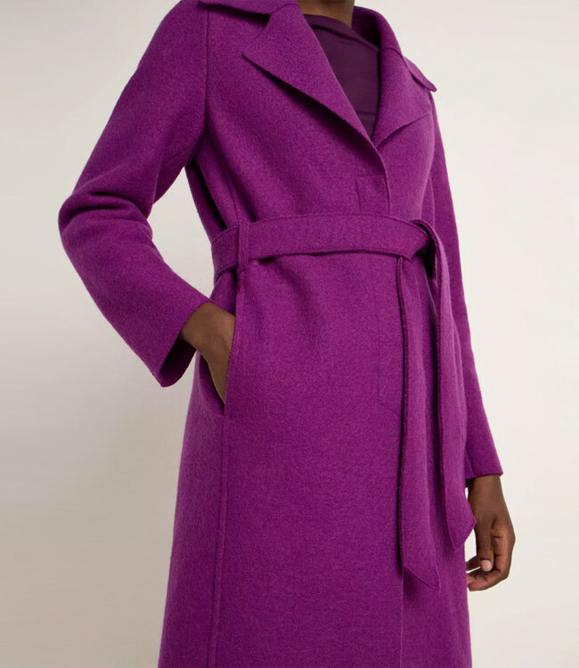 LANIUS Wollen jas mantel biologische wol VIOLET