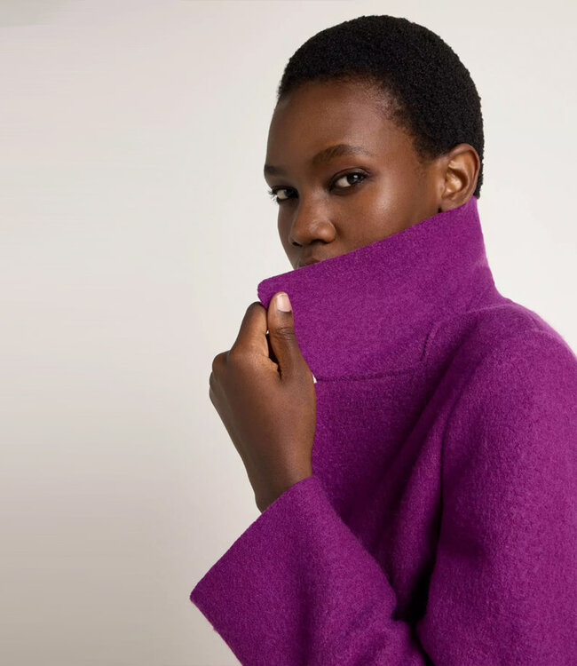 LANIUS Wollen jas mantel biologische wol VIOLET