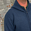 FLOMAX wollen vest met rits en capuchon JUAN DENIM