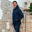 FLOMAX wollen vest met rits en capuchon JUAN DENIM