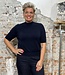 LIVING CRAFTS gebreide coltrui SIA BLUE biologisch katoen