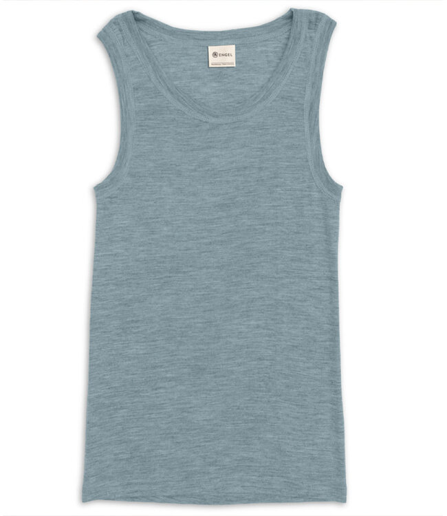 ENGEL hemd biologische wol en zijde heren IJSBLAUW