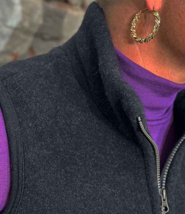 ENGEL NATUR wollen BODYWARMER dames wolfleece ZWART