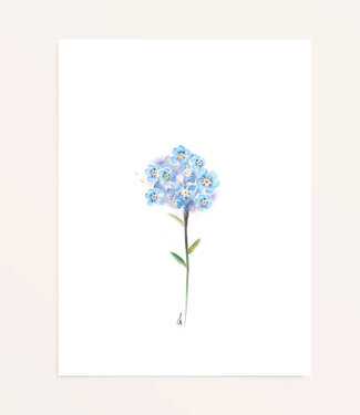 Iris van Dijck Wens kaart VERGEET MIJ NIETJE - Iris van Dijck A6