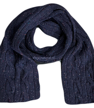 Fisherman out of Ireland Wollen shawl met kabelpatroon SEABED unisex FISHERMAN