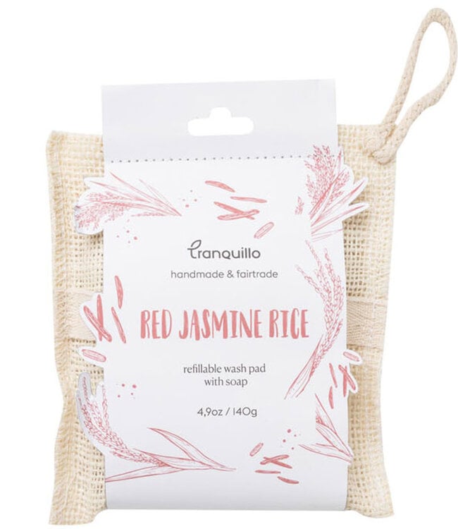 Zeep handschoen RED JASMINE zero waste TRANQUILLO