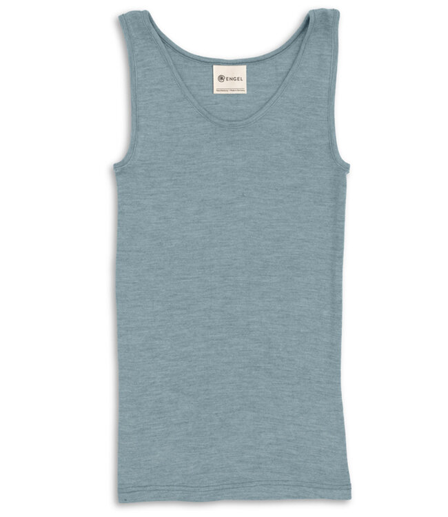 ENGEL Wol zijde HEMD dames IJSBLAUW wollen ondergoed