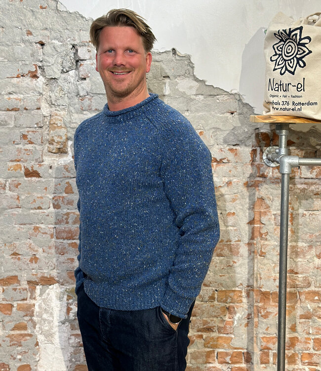 FISHERMAN wollen trui van pure merino JOEP DENIM