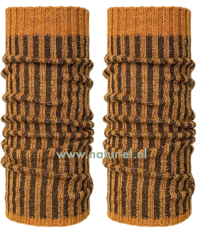 DE COLORES 100% baby alpaca BEENWARMERS TWO TONE mosterd 22