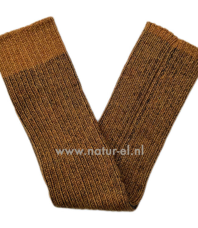 DE COLORES 100% baby alpaca BEENWARMERS TWO TONE mosterd 22