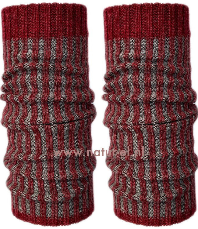DE COLORES 100% baby alpaca BEENWARMERS TWO TONE rood 47