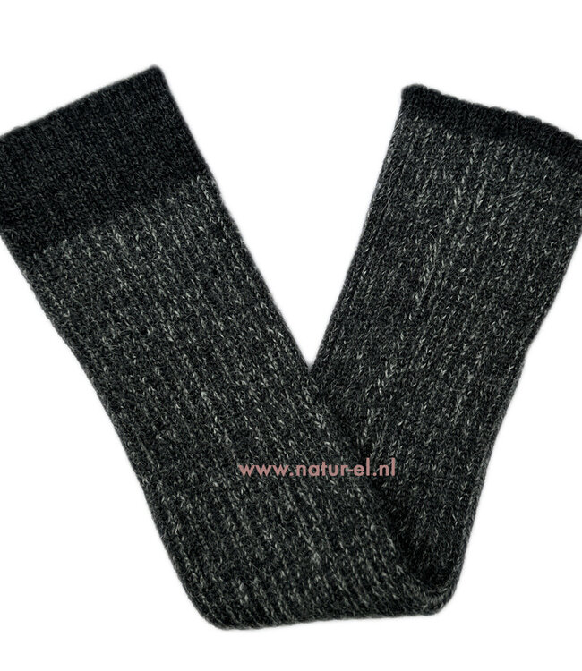 DE COLORES 100% baby alpaca BEENWARMERS TWO TONE antraciet 14