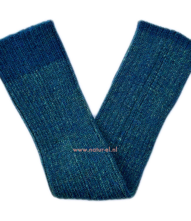 DE COLORES 100% baby alpaca BEENWARMERS TWO TONE petrol 75