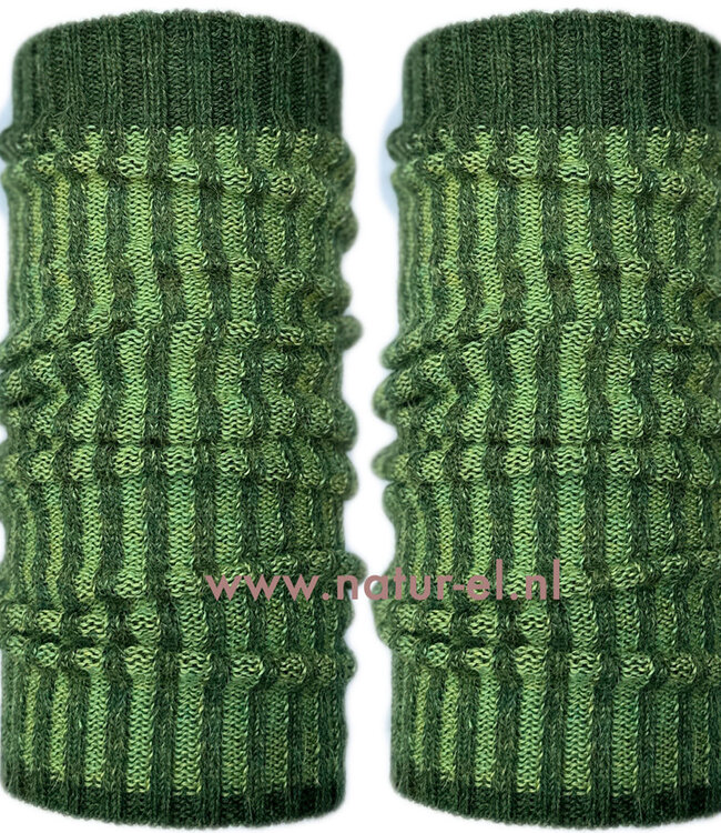 DE COLORES 100% baby alpaca BEENWARMERS TWO TONE groen 66