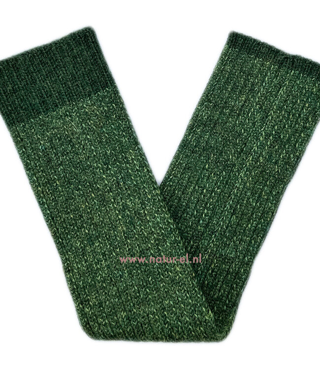 DE COLORES 100% baby alpaca BEENWARMERS TWO TONE groen 66
