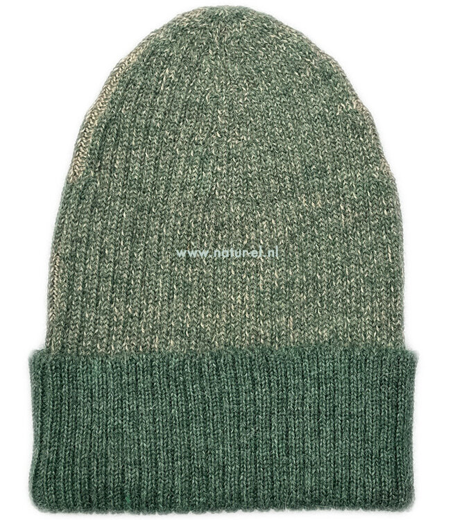 DE COLORES 100% baby alpaca MUTS TWO TONE grijsgroen 65