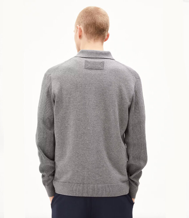 ARMEDANGELS vest VAALOMES GREY biologisch katoen en wol