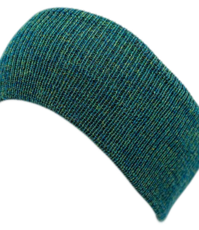 DE COLORES wollen oorwarmers UNI van 100% alpaca GROEN MELANGE 70