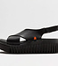 ART zwarte duurzame sandalen met dikke zool DUNE BLACK