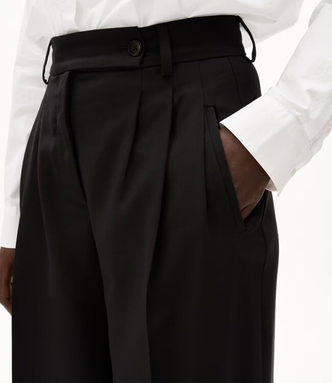 ARMEDANGELS wijde high waist pantalon KAAYUA BLACK ecovero