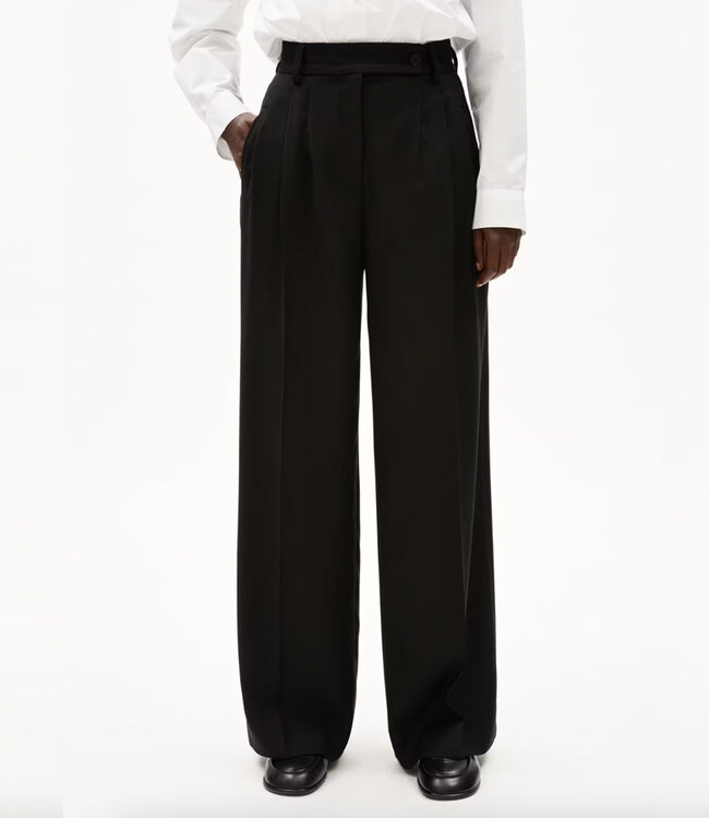 ARMEDANGELS wijde high waist pantalon KAAYUA BLACK ecovero