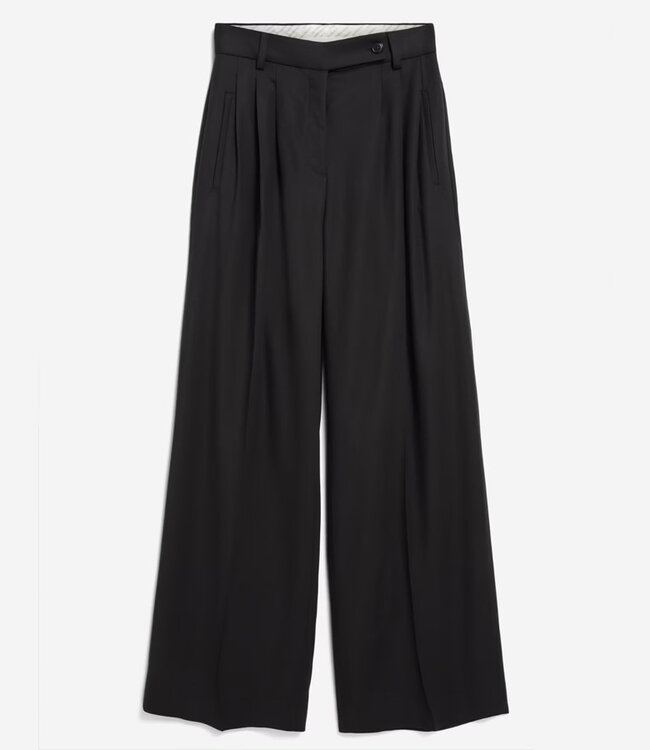 ARMEDANGELS wijde high waist pantalon KAAYUA BLACK ecovero