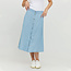 MAZINE MAZINE midi rok met knopen LILY LIGHT BLUE van ecovero