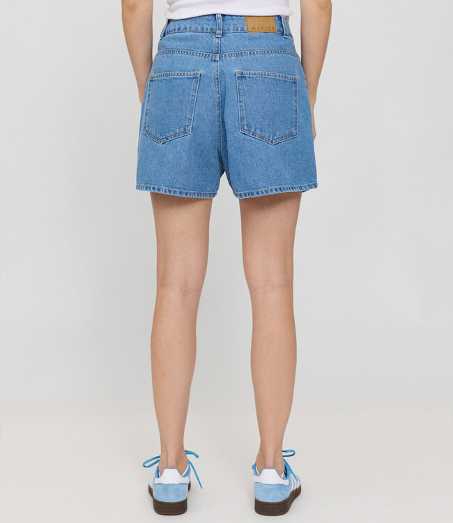 MAZINE korte spijkerbroek FIEN LIGHT BLUE biologisch katoen