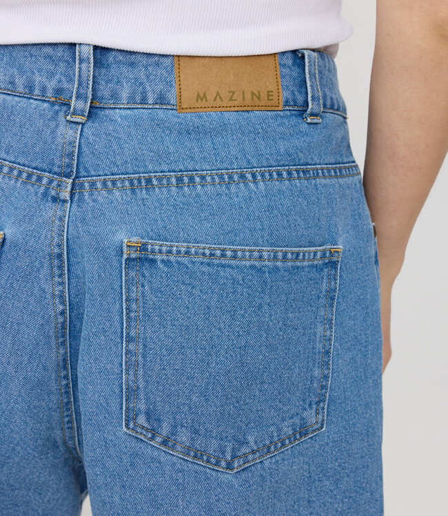 MAZINE korte spijkerbroek FIEN LIGHT BLUE biologisch katoen