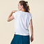 LIVING CRAFTS basic shirt met kapmouw TREES WHITE